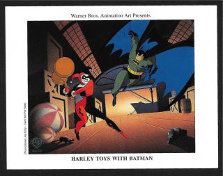 Batman The Animated Series Harley Quinn Le Cel Promo Card Warner Bros