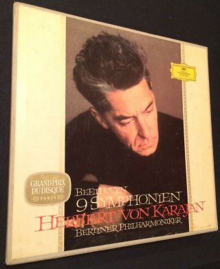 Beethoven 9 Symphonien With Herbert Von Karajan 8 Lp Box Set Deutsche Grammophon