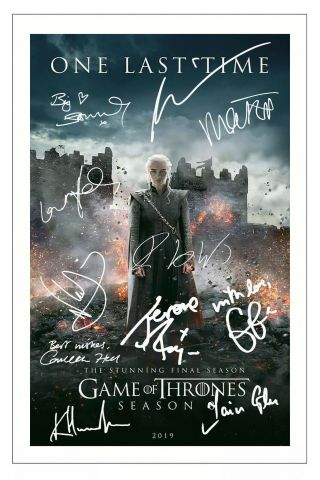 Season 8 Cast Game Of Thrones Signed Photo Print Autograph