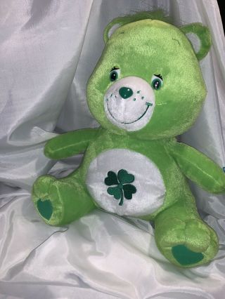 Care Bears Plush Vtg Stuffed Animal Good Luck Green Shamrock Nwt Tags Nanco 2004