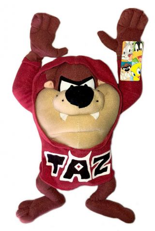 Looney Tunes Taz Tasmanian Devil 12 " Red Hoodie Plush Stuffed Animal Nanco Nwt