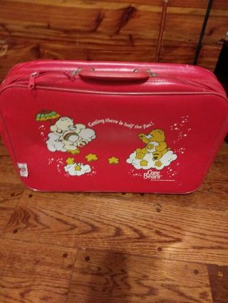 Vintage 1983 Care Bears Red American Greetings Luggage Suitcase Peters Bag Corp