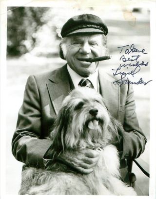Legendary Hart To Hart Star Actor Lionel Stander (1908 - 1994) Signed Picture 6x8