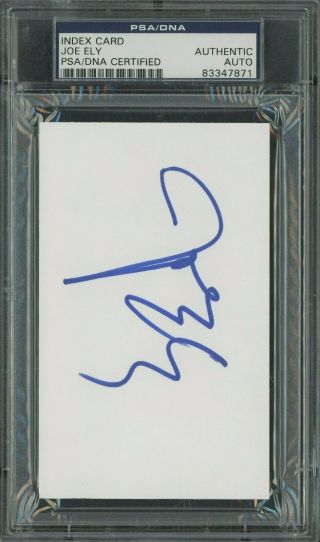 Joe Ely Signed Index Card Auto Autograph Psa/dna Certified