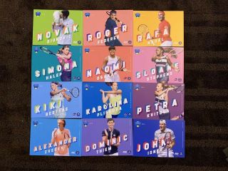 2019 Western & Southern Open Set Of 12 Different Player Cards Tennis Men/women