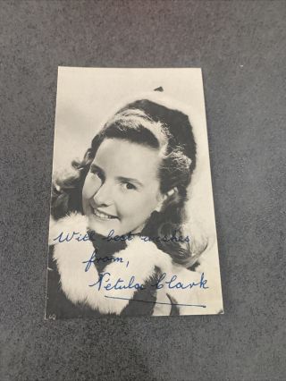 Rare Petula Clark Signed Black And White Promo Photo