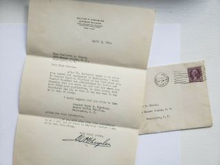 1935 Walter P.  Chrysler Signed Letter And Cover - (from His Building) - Ny To Dc