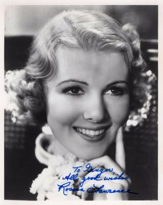 Legendary Our Gang Star Rosina Lawrence (1912 - 1997) Signed Picture 8x10