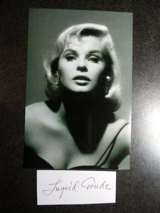 Ingrid Goude Hand Signed Autograph Cut With 4x6 Photo - The Killer Shrews