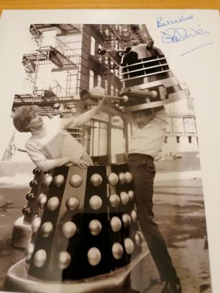 Jennie Linden Signed Doctor Who Black And White 8 X 10 Photo With Roy Castle