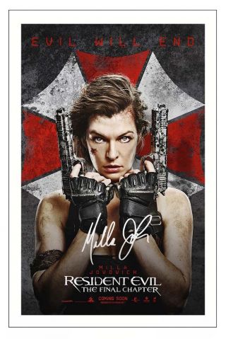 Milla Jovovich Resident Evil 7 The Final Chapter Signed Photo Print Autograph