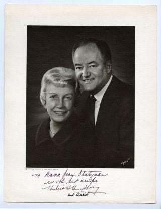 Hubert Humphrey & Muriel Humphrey - Signed 11x14 Photograph