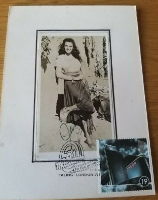 Hand - Signed Stamped Post - Card - Famous Actress Jane Russell - Ealing London.