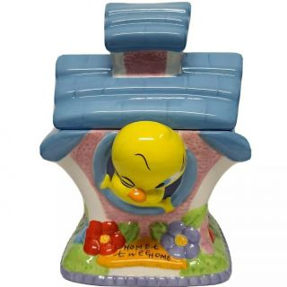 Warner Brothers Looney Tunes Home Tweet Home Tweety Bird Cookie Jar 10 " 2002