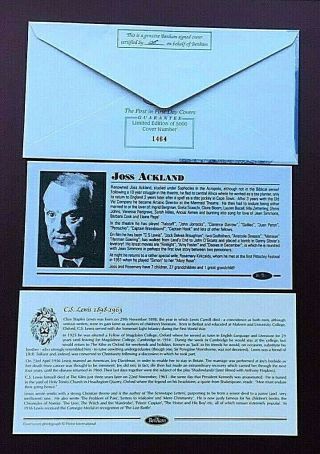 BENHAM FDC - SIGNED BY JOSS ACKLAND (ACTOR) - CS LEWIS - 2