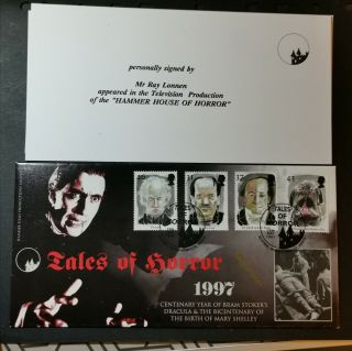 1997 Hammer Horror " Tales Of Horror " Cover Signed By Ray Lonnen