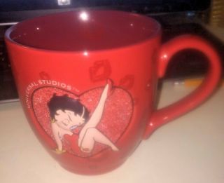 Betty Boop Universal Studios Large Red Coffee Mug Dated 2006 King Features