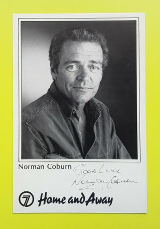 Home And Away Tv Soap Norman Coburn As Donald Fisher Signed Photo Fan Card