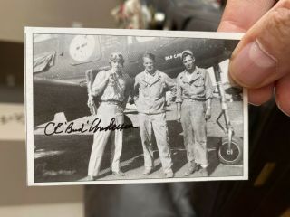 Wwii Ace P - 39 1st Old Crow Bud Anderson Signed Photo - 16 Kills