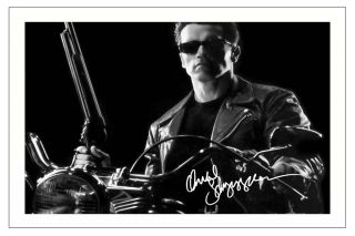 Arnold Schwarzenegger Signed Autograph Photo Fan Gift Signature Print Terminator