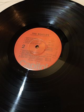 1974 The Beatles White Album Lp Orange Capitol Label SWBO101 3