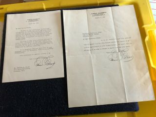 (3) Vintage Letters Signed By Purdue University President Edward C.  Elliott 1935