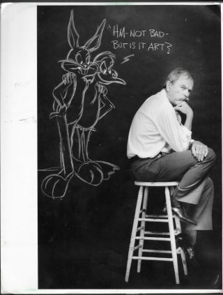 Warner Bros Cartoonist Chuck Jones 1992 Press Photo Bugs Bunny