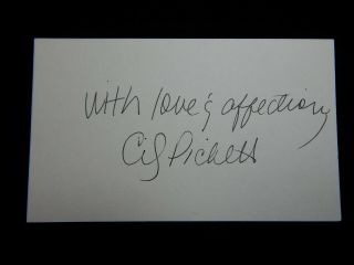 Cindy Pickett Actress Guiding Light/St Elsewhere Autograph Signature Signed Card 2