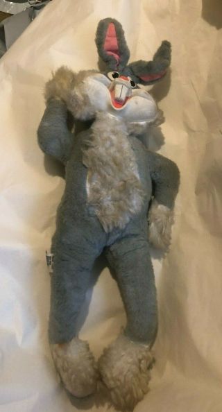 Vintage 1964 Bugs Bunny Talking Plush Doll Pull String Rubber Face 23 " Long