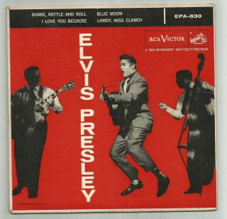 Rockabilly E.  P.  W Picture Cover - Elvis Presley - Elvis - Hear - 1956 Rca Epa - 830