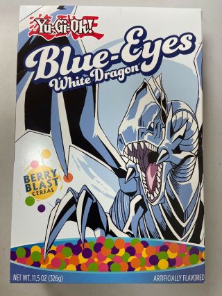 Blue Eyes White Dragon Yugioh Cereal Anime Berry Blast Collectible