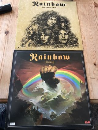 Rainbow Two Vinyl Lps Long Live Rock N Roll And Rising Blackmore Deep Purple
