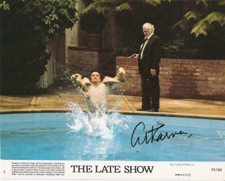 Art Carney - Signed Vintage Lobby Card From " The Late Show "