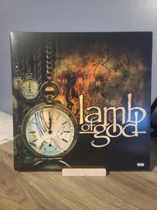 Lamb Of God S/t 2020 Deluxe Ed.  Orange/red Vinyl Signed Cover Vg,  Poster/inner