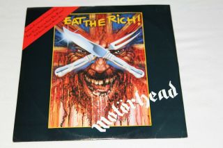 Motörhead 1987 ‎– Eat The Rich 12 " Vinyl