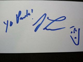 Jay Leno Authentic Hand Signed Autograph 3x5 Index Card - Jay Leno 