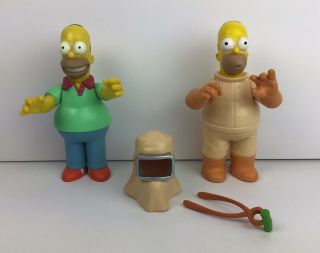 The Simpsons Nuclear Power Plant Radioactive & Pin Pal Playmates Action Figures