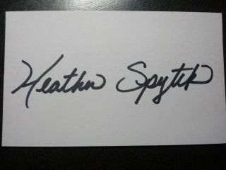 Heather Spytek Authentic Hand Signed Autograph 3x5 Card - Playboy Miss June 2001