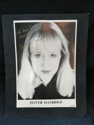 Signed Black And White Photo Hattie Hattie Hayridge Comedian Actress Red Dwarf