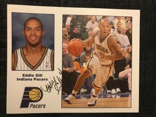 Eddie Gil Indiana Pacers Signed Handout Picture