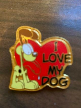 Vintage Odie Pin From Garfield I Love My Dog Pin