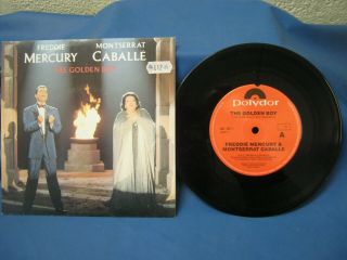 Record 7” Single Freddie Mercury Montserrat Caballe The Golden Boy 961