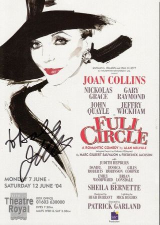Joan Collins - Full Circle 2004 - Theatre Flyer - Personally Signed To 