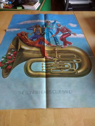 SGT.  PEPPER ' S LONELY HEARTS CLUB BAND LP POSTER INSERTS FRAMPTON BEE GEES ERROR 2