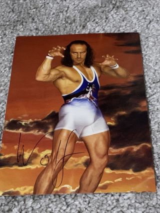 Uk Tv Show Gladiators - Pre Printed Signed Card - Gladiator Wolf 1993