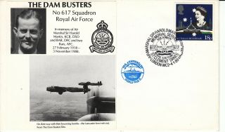 1989 Dam Busters 617 Sqn Raf Air Marshal Harold Martin Memorial Cover