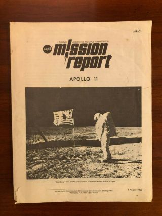 Neil Armstrong Nasa Apollo 11 Mission Report August 14 1969