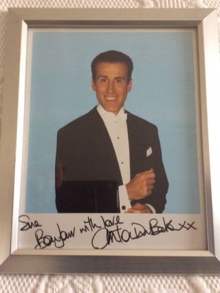 Strictly Come Dancing Signed And Framed Print Anton Du Beke,  11.  5” X 9.  5” Vgc