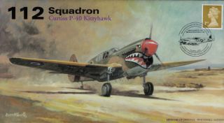Av600 Raf Cover Curtiss P - 40 Kittyhawk 112 Sqn Unsigned Cover