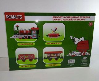 Peanuts Gang Snoopy ' s Christmas Express 12 Piece Holiday Train Set,  Woodstock 2